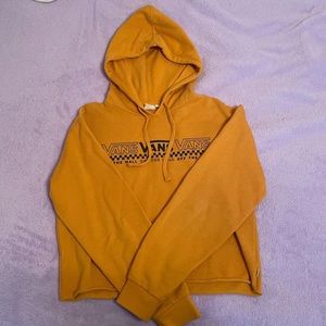 Mustard yellow Vans cropped hoodie size small